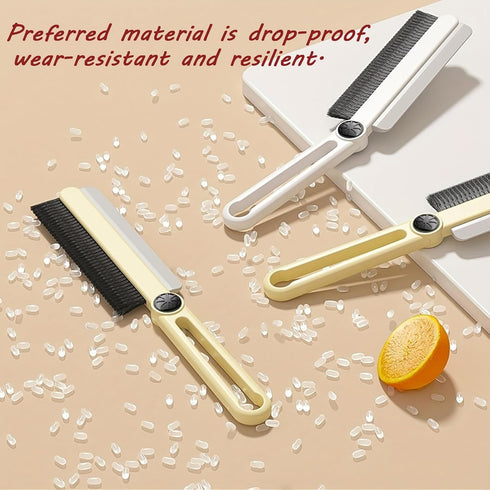 2 Pcs Hard Bristle Crevice Cleaning Brush, 2-in-1 Scraper Crevice Brush, Multifunctional Gap Cleaning Brush Tool, for Household Use, Home, Kitchen...