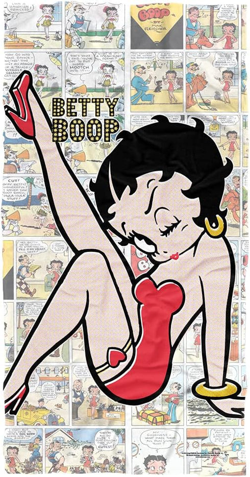 Trevco Betty Boop Vintage Strips Officially Licensed Beach Towel 30" X 60"...