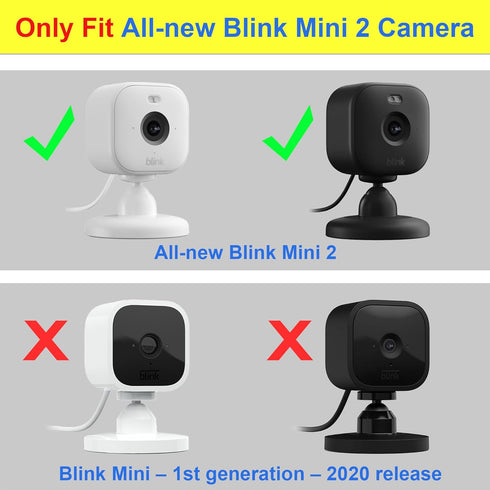LEFXMOPHY Camera Cases Compatible with All-new Blink Mini 2 Cover Black Silicone Waterproof Protetive Skin...