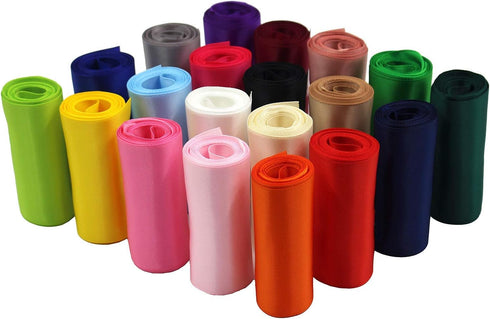 2 Inch Wide Solid Color Double Sided Polyester Satin Ribbon 20 Colors X 2 Yard Each Total 40 Yds Per Package...