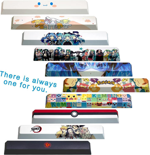 Custom Japanese Anime Spacebar PBT 6.25U Keycaps,Compatible with Cherry MX Switches Mechanical Keyboard DIY Keycap,Computer Gaming Keyboards Cute ...