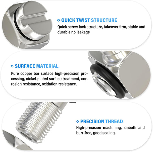TAILONZ PNEUMATIC 4MM Tube OD x M4 Thread Elbow Miniature Quick Release Couplings Locking Pneumatic Fittings PL4-M4 (Pack of 10)...