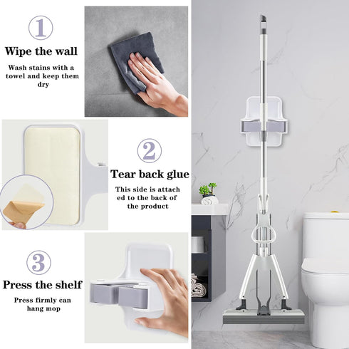 Broom Holder Wall Mount Broom Hanger Wall Mount Laundry Room Organization Mop Holder Wall Mount Camper Must Haves Home Organization Broom and Mop ...