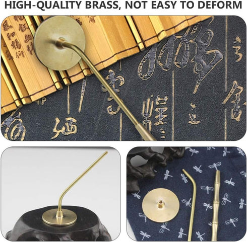 NUOBESTY Incense Ash Long Handle Incense Ash Press Seal Stick Shovel DIY Fragrance Accessories for Home Shop Decor...