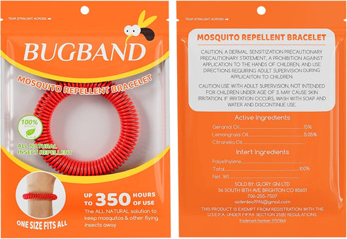 12 Pack Mosquito Bracelets, Mosquito Bracelets Outdoor for Adults and Kids, Individually Wrapped DEET-Free Waterproof Bands...