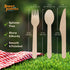 100 Pcs 6 Inch Wood Cutlery (50 Forks, 25 Spoons and 25 Knives)...