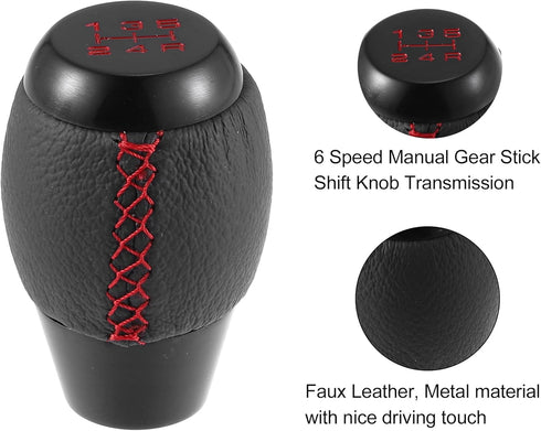 X AUTOHAUX 5 Speed Manual Gear Stick Shift Knob Transmission with Dust Cover Gear Lever Stick Shifter Handle for Honda Civic 1992-1995 Black...