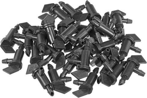 30 Pack Flag Dripper - Garden Irrigation System, Removable & Flow Control & Drip Emitter, Apply to Lawn Trees (1 Gallon Per Hour, Black)...