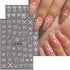Heart Bows Nail Art Stickers Decals 4 Pcs White Red Pink Bow Tie Nail Design Stickers Bow Star Heart Nail Supplies Valentine's Day Nail Stickers B...