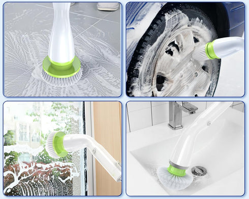 LABIGO Brush Head 4 Pack, Replaceable Brush Heads for Spin Scrubber, Cordless Spin Scrubber Power Cleaning Brush for Bathroom Floor?Green?...
