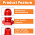 GASHER 5PCS 4AN Male Flare to 1/8" NPT Male Pipe Fitting Straight Aluminum Adapter Fitting Red...