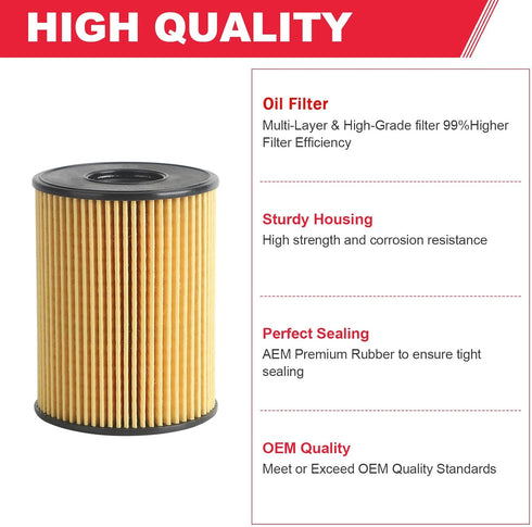 26350-2S000 Oil Filter Fits for 2020-2023 Hyundai Tucson Sonata Santa Kia Sorento K5 2.5L Engine Replaces# 263502S000 (2 Pcs)...
