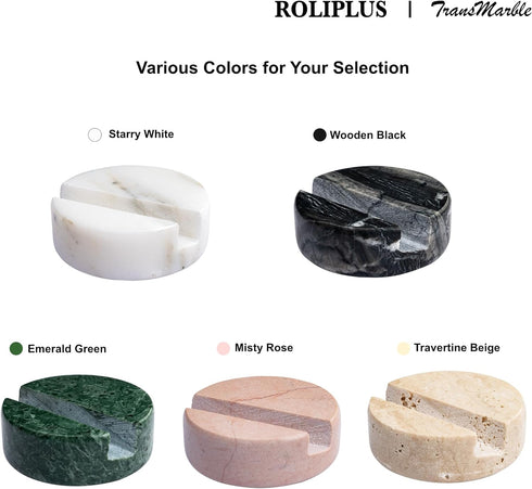 Luxury Marble Cell Phone Stand Holder for Popular Smartphones (1 Pcs) - Real Solid Marble Mobile Phone Stands as Office Desk or Kitchen Countertop...