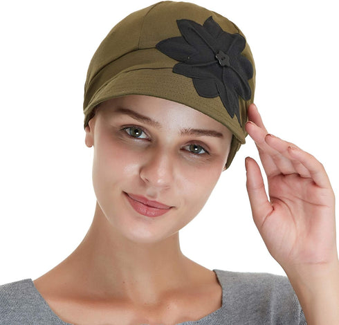 Bamboo Fashion Hat for Woman Daily Use with Brim Visor, Hats for Cancer Chemo Patients Women...