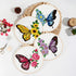 ORIGACH 4 Pack Flowers and Butterfly Embroidery Kits for Beginners, DIY Starter Hand Embroidery Kit with Floral and Butterfly Patterns and Instruc...