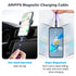 Magnetic Charging Cable 4 Pack (3.3ft/6.6ft/6.6ft/10ft), 540 Degree Rotating Magnetic Phone Charger Cable, 3 in 1 Nylon Magnetic USB Cable for Mic...