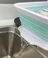 SAMMART 7.5L (2 Gallon) Collapsible Plastic Dish Drainer with Drainer Board - Foldable Drying Rack Set - Portable Dinnerware Organizer - Space Sav...