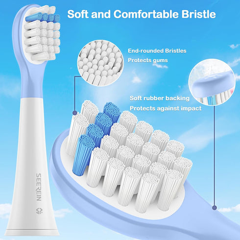 Compatible Philips Sonicare Kids Replacement Heads Fit Kids Philips Sonicare Replacement Heads hx6340 hx6330 hx6320 hx6321 for Children Boy Gril 3...