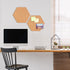 Hexagon Cork Board Tiles Bulletin Board, 1/2" Thick Small Cork Boards for Walls, Self-Adhesive Cork Tiles for Home Office Decor, School Message Bo...