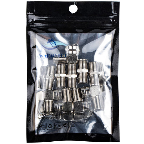 10 Pack RG6 Coaxial Cable Right Angle Connector F Type Female to Male Adapter Connector 90 Degree, F-Type Female to Female Coax Extender TV Cables...