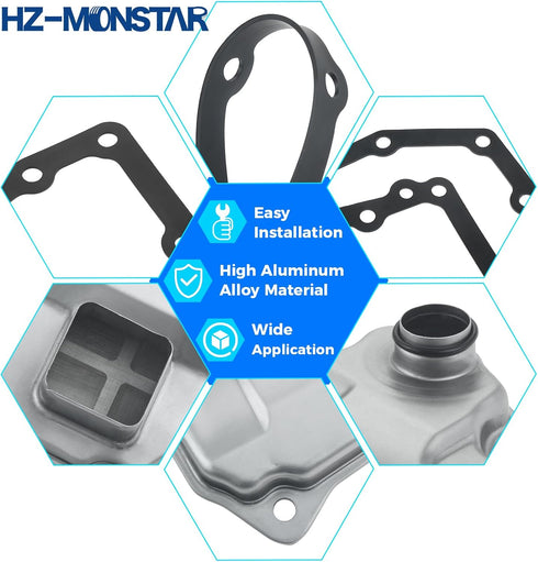 Automatic Transmission Filter Oil Pan with Gasket Kit Compatible with 2007-2017 Nissan Rogue Altima Juke Replace 31397-1XF0D 31728-1XF03 31728-1 X...