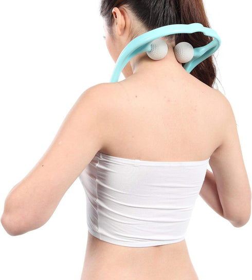M1212 Shiatsu Neck Massager for Neck and Shoulder with Deep Tissue Trigger Point Manual Self Muscle Massage for Muscle Pain Relief (Simulates Mass...
