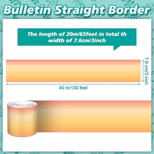 Sunset Bulletin Board Borders 65 Feet of Neutral Bulletin Board Strips Bulletin Board Supplies Orange Bulletin Board Decorations for Bulletin Boar...