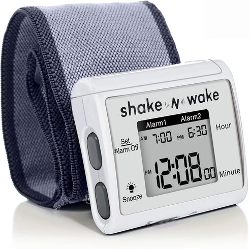 Tech Tools Vibrating Alarm Clock - Shake N Wake - Silent Alarm Wristband Watch - with Dual Alarms...
