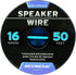 Scosche KS1650CS 16 Gauge CCA Car Stereo Speaker Wire - 16 AWG Audio Cable for Automotive Sound Systems - Copper Clad Aluminium 50 Foot Spool...