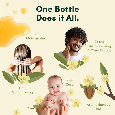 HobaCare Organic Jojoba Baby Oil with Pump Dispenser – 100% Pure Natural Unrefined Unscented Hexane Free Cold Pressed Jojoba Oil for Baby Hair, In...