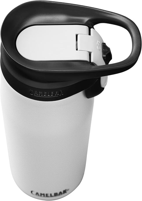 CamelBak Forge Flow Coffee & Travel Mug, Insulated Stainless Steel - Non-Slip Silicon Base - Easy One-Handed Operation - 20oz, White...