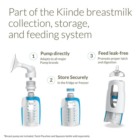 Kiinde Twist Active Latch Nipples for Breast Milk or Formula Feeding - Medium Flow (2 Pack)...