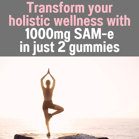 SAM-e & L-Tyrosine Gummies 1000mg Each & Vitamin B-Complex w Methyl B12 & 5-MTHF, Supplement/Supplements Capsules Powders Pills Alt, 1000 750 500 ...