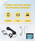 Jiawu Vintage Retro Telephone Handset, Cell Phone Receiver MIC Microphone Speaker for Cellphone, Smartphone and Computers, Old Telephone Headse wi...