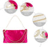 Women Satin Evening Handbag Wedding Prom Clutch Purse Formal Cocktail Party Clutches Shoulder Bag with 2 Bag Chains...