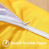 All Smiles Outdoor Waterproof Throw Pillow Covers 18x18 Set of 2 Yellow Decorative Patio Tent Bed Sofa Living Room Furniture Sunbrella Cushion Cas...