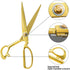 Premium Tailor Scissors,Gold Titanium Fabric Scissors Heavy Duty Sewing Scissors Leather Dressmaker Stainless Steel Shears Professional Comfort Gr...