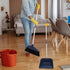 Broom and Dustpan Set Dust Pan and Broom with Long Handle Heavy Duty Broom Dustpan Cleaning Tool for Home Kitchen Room Office Dorm Lobby Floor Blu...