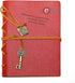 EvZ Leather Writing Journal Notebook, 7 Inches Key Bound Retro Vintage Notebook Diary Sketchbook Gifts with Unlined Travel Journals to Write in fo...