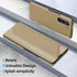 Z Fold 6 Case for Samsung Galaxy Z Fold 6 Phone Case, Clear View Mirror Flip Case with Kickstand, Cover for Samsung Z Fold 6 5G Case PU Leather He...