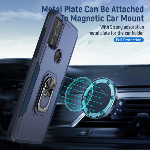 for Moto G Power 2022 Case G Pure Case with Kickstand Armor Magnetic Ring Rugged Protective Military Grade Shockproof Case for G Power 2022 G Pure...