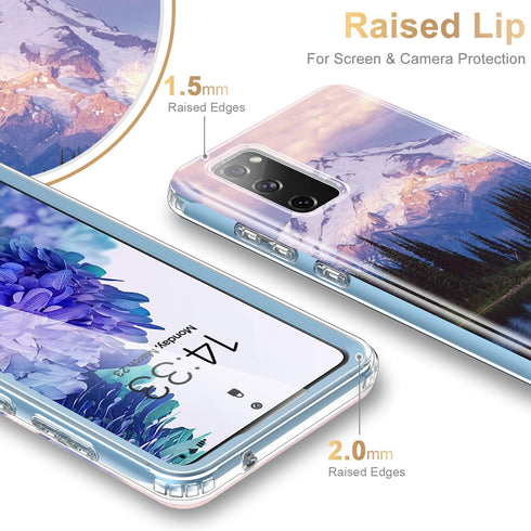 Esdot Compatible with Samsung Galaxy S20 FE Case with Built-in Screen Protector,with Fashionable Designs for Women Girls,Protective Phone Case for...