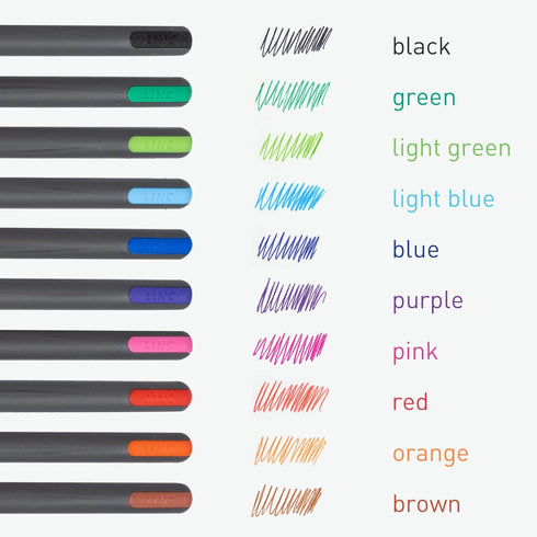 linc Pentonic Premium Ball Point Pen 1.0 mm Medium Point, 10-Count, Assorted Colors | Medium Point Featherlite Feel, Easy Flow Ink Technology, Sle...