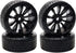 1/10 RC Drift Wheels 12mm Plastic RC Drift Tires & Black 10 Spokes Wheel Rims Pack of 4...