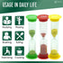 Sand Timer for Kids Set of 4 Small Colorful (Multi) Hour Glass Acrylic Covered Clock 1Min 2Min 3Min 5Min for Classroom, Home & Kids Room...