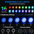 LOFTEK Submersible LED Pool Lights with Magnet &Suction Cups, 13 LEDs Color Changing Underwater Pool Lights with Remote, Waterproof Swimming Pool ...