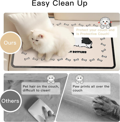 Pet Cooling Mat Cat Dog Cushion Pad Summer Cool Down Comfortable Soft for Pets and Adults Washable, Hair Resistant, Stain Proof,Large?16"x47"?, Re...