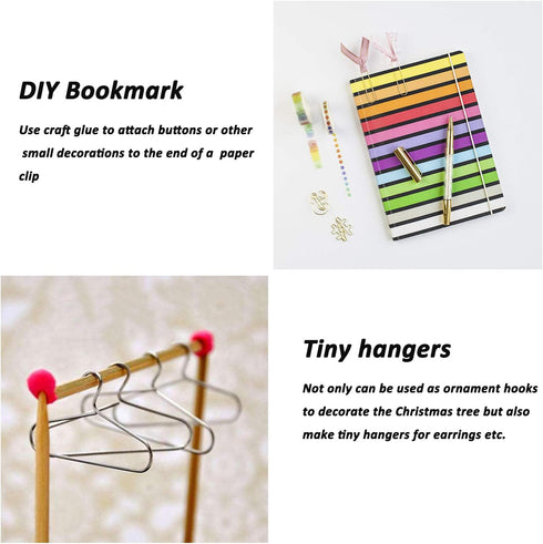Paper Clips Assorted Sizes, Medium and Jumbo Size 1.3" & 2.0" Silver Coated Paperclips for Office School Home and Personal Use...