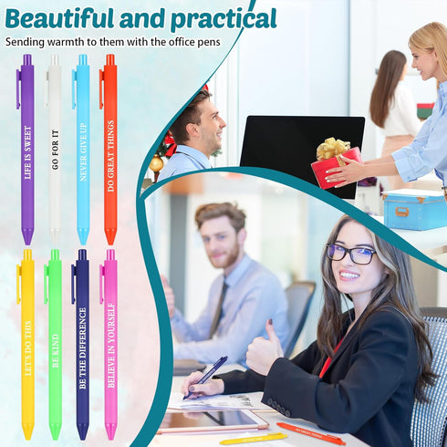 Funny Word Pens Set Inspirational Pens Congrats Grad Motivational Pens, Spoof Fun Ballpoint Pen Set, Novelty Negative Positive Pens Funny Coworker...