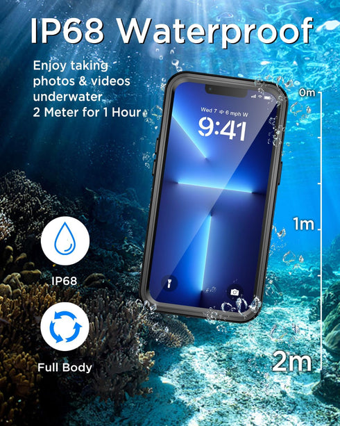 Beeasy for iPhone 13 Pro Max Waterproof Case (6.7") Compatible with MagSafe - 360 Degree Outdoor Protective Magnetic Phone Case, Armor Case Dustpr...